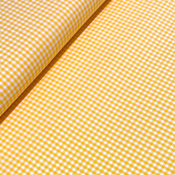 Pastell Vichy-Karo gelb-weiß klein 100%BW