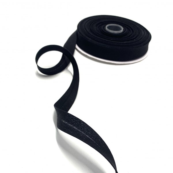 25 m Schrägband 100 % Baumwolle 20mm schwarz