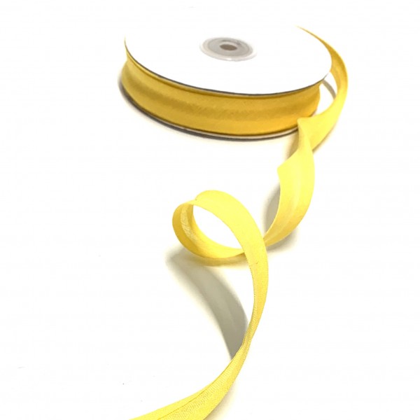 25 m Schrägband 100 % Baumwolle 20mm gelb