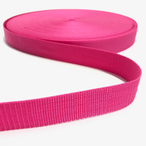 Gurtband Polypropylen pink, 25mm breit