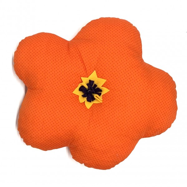 Blumen Kissen orange ca.40x40cm
