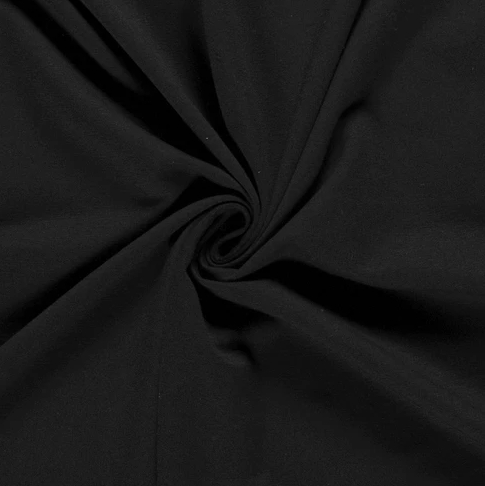 French Terry Uni schwarz 250 g/m2 1,5m breit ÖkoTex 100