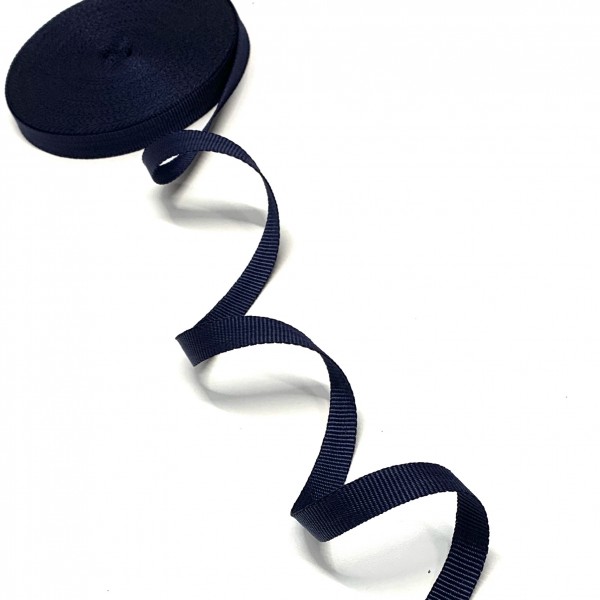Gurtband Polyester dunkelblau, 15mm breit
