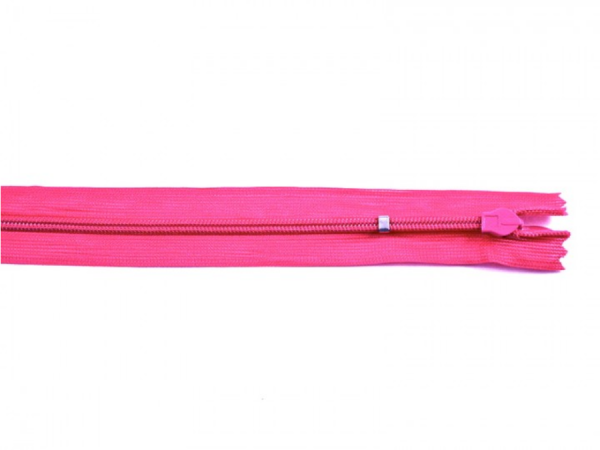 nahtverdeckter Reißverschluss, 25cm, verstellbar, pink