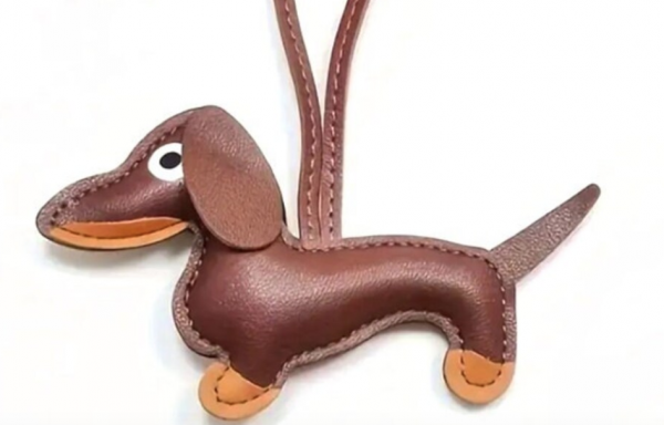Dackel Taschen-Anhänger/ Schlüsselanhänger braun Hund Anhänger