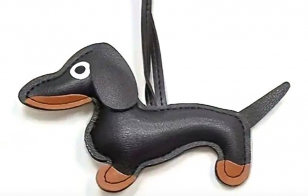 Dackel Taschen-Anhänger/ Schlüsselanhänger schwarz Hund Anhänger